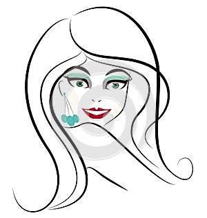 Woman face vector