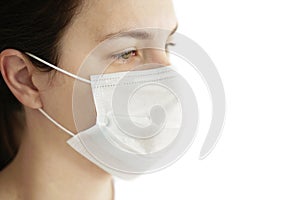 Woman in Face Mask. Coronavirus COVID-19