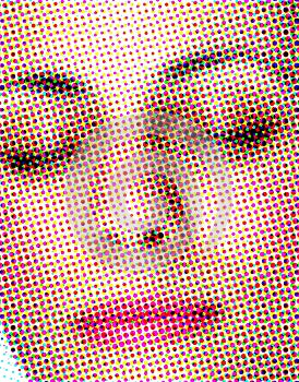Woman face - rasterized