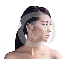 Woman face skin problem