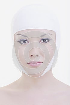 Woman face surgery