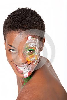 Woman in facepaint