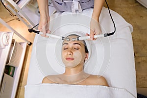 Woman facial spa massage