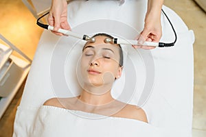 Woman facial spa massage