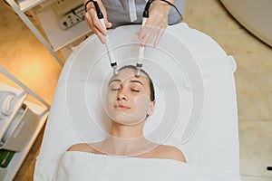 Woman facial spa massage