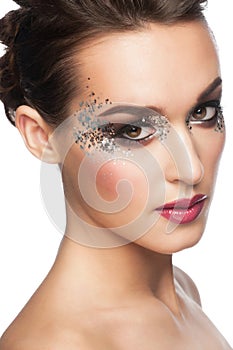 Woman with Facny Makeup