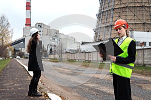 Woman factory inspection