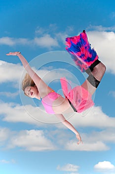 Woman Falling Through the Sky