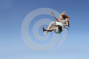 Woman Falling Through the Sky