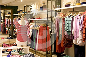 Woman fashion clothing store