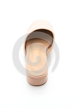 woman fashion leather shoe