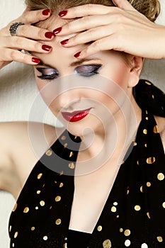 Woman with fashion make-up