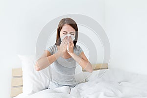 Woman feeling unwell