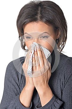 Woman feels sick