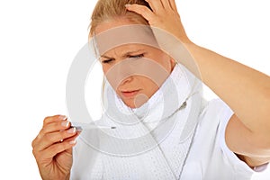 Woman feels unwell photo