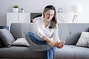 Woman Feet Callus And Injured Foot