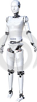 Woman Female Robot, Cyborg, Isolated