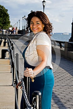 Woman at fence