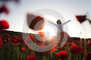 Woman in field photo