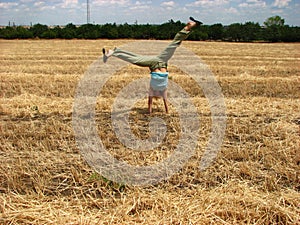 Woman in field