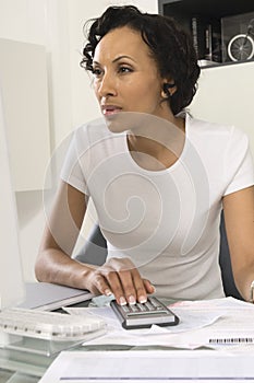 Woman Figuring Out Personal Finances