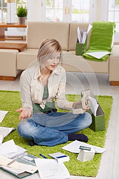 Woman in financial trouble photo