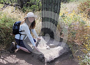 A Woman Finds a Metate, Spur Cross Ranch Conservation Area