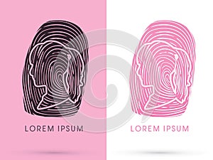 Woman Fingerprint illustration