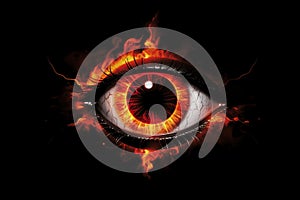 Fire eye created with ai technology