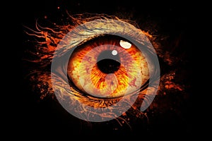 Fire eye created with ai technology