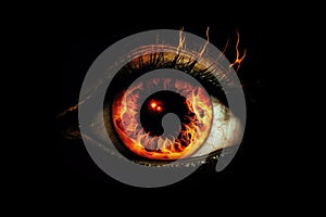 Fire eye created with ai technology