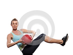 Woman fitness ball Worrkout Posture exercise