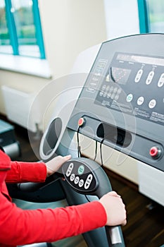 Woman at fitness center