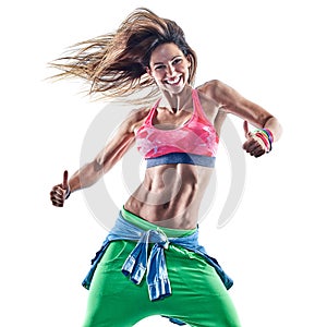 Woman fitness excercises zumba dancer dancing photo