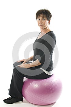 woman fitness exercise training ball