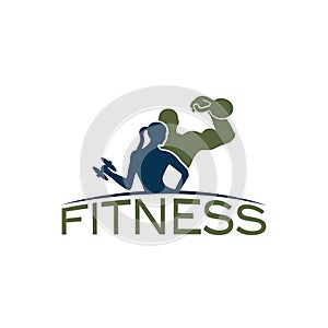 woman of fitness silhouette character vector design temp