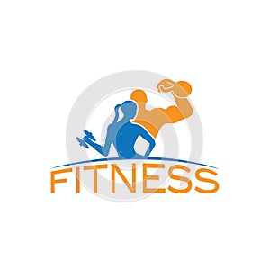 woman of fitness silhouette character vector design temp