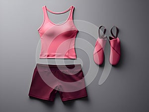 Woman fitness suit mockup, 3D woman fitness suit mockup presentation, female gym and sport suit mockup, ai generated photo