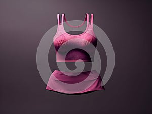 Woman fitness suit mockup, 3D woman fitness suit mockup presentation, female gym and sport suit mockup, ai generated photo