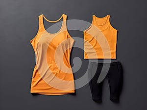 Woman fitness suit mockup, 3D woman fitness suit mockup presentation, female gym and sport suit mockup, ai generated photo