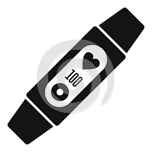 Woman fitness tracker icon, simple style