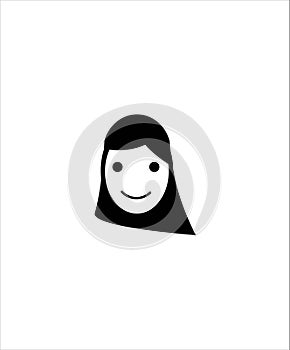 Woman flat icon,happy woman flat design icon,vector best illustration design icon.