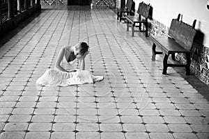 Woman on the floor
