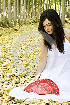 Woman in forest