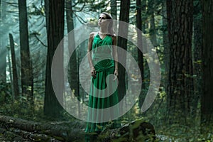 Woman in the forest photo
