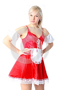 Woman in French Maid outfit