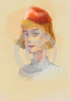Woman of French photo