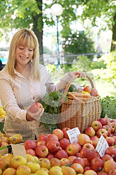 Woman on the fruit market