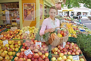 Woman on the fruit market