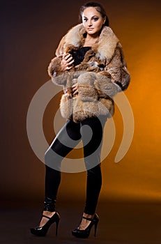 Woman in a fur coat